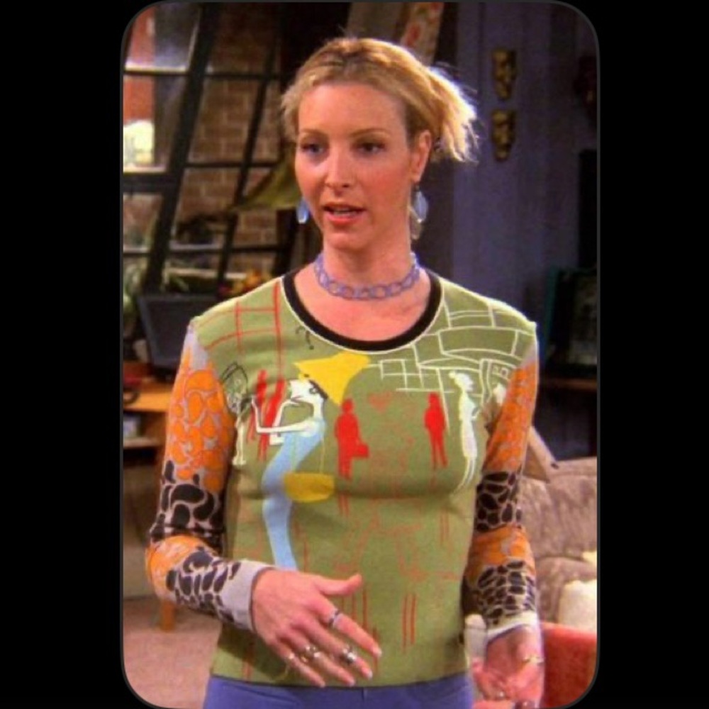 RARE Vintage 90s Custo Barcelona Top ASO Phoebe Buffay in Friends 🛍️ - Picture 2 of 6
